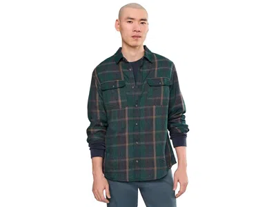 Prana Westbrook Flannel Shirt Men's Long Sleeve Button Up Root Green: Sm In Multi