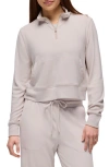 Prana Willow West Crop Half-zip Sweatshirt In Gray