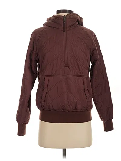 Pre-owned Prana Windbreaker Jacket In Burgundy