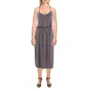 Prana Womens Built In Bra Recycled Polyester Midi Dress In Gray