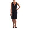 Prana Womens Pocket Hemp Mini Dress In Black