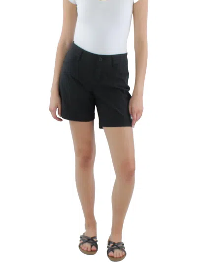 Prana Womens Zipper Nylon Casual Shorts In Black
