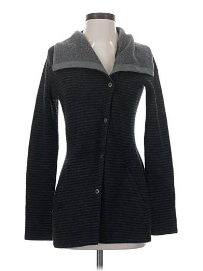 Pre-owned Prana Wool Cardigan Sweater In Gray