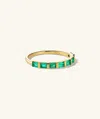 Pranda Baguette Emerald Half Eternity Band
