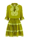 Pranella Amante Khaki Lime Mini Dress In Green