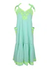 Pranella Carol Midi Dress Mint Lime In Blue