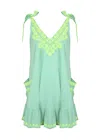 Pranella Celeste Mini Dess Mint/lime In Green