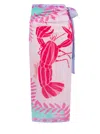 Pranella Iggy Lobster Aqua Sarong In Pink