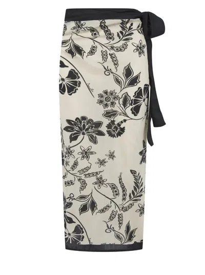 Pranella Iggy Oreo Bloom Sarong In Neutral