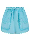 Pranella Izzie Neon Blue Shorts In Blue