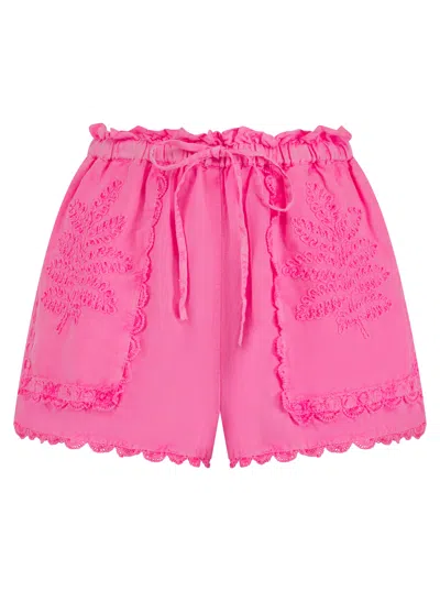 Pranella Izzie Neon Pink Shorts In Neutral