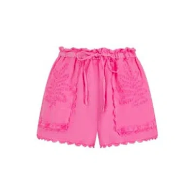 Pranella Izzie Shorts In Neon Pink In Blue
