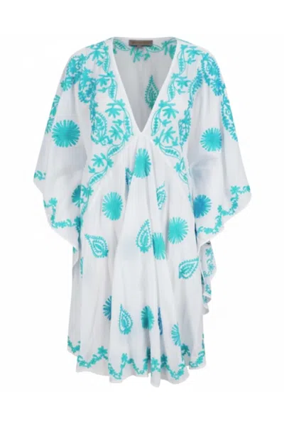 Pranella Ola Aqua/white Kaftan