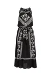 Pranella Poppy Black Pearl Maxi Dress In Black