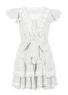 Pranella Ray Mini Dress White In White