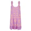 Pranella Remi Lilac Peach Mini Slip Dress In Purple