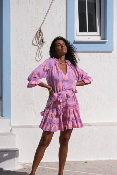 Pranella Sia Lilac Peach Mini Dress In Pink
