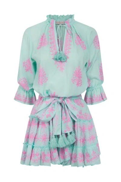Pranella Sia Mint/pink Mini Dress