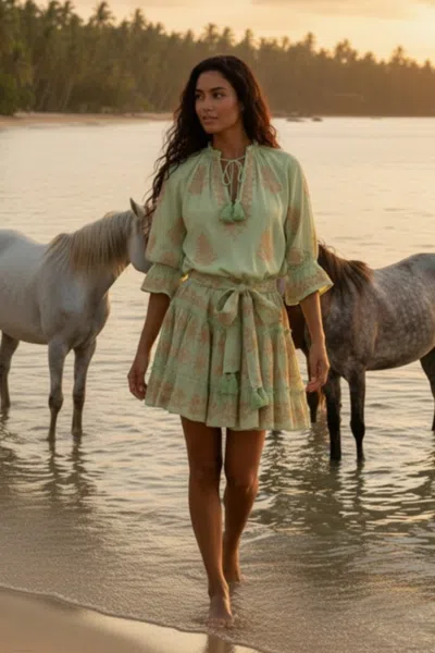 Pranella Sia Sage/papaya Dress