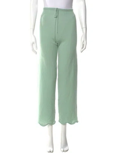 Pre-owned Pratesi Cashmere Wide Leg Pants In Green