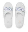 Pratesi Cotton Towelling Embroidered Slippers In White