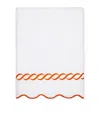 Pratesi Cotton Treccia Bath Sheet In Orange