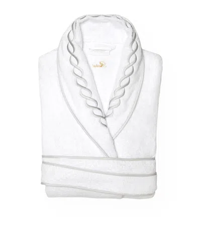 Pratesi Cotton Treccia Bathrobe In Grey
