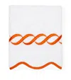 Pratesi Cotton Treccia Face Cloth In Orange