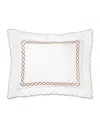 Pratesi Cotton Treccia Splendore Oxford Pillowcase In Gold