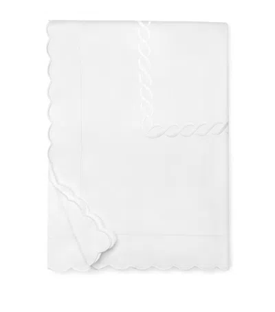 Pratesi Cotton Treccia Splendore Super King Duvet Cover In White
