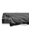 Pratesi Dolomiti Cashmere & Leather Throw Blanket, 55 X 71 In Charcoal/sterling