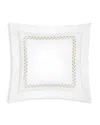 Pratesi Federico Continental Euro Sham In White/antique Silver