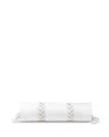 Pratesi Federico Neckroll Sham In White/antique Silver