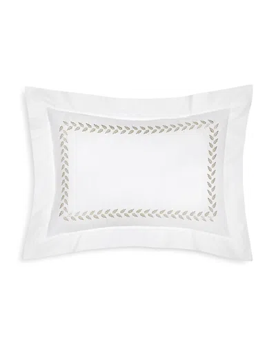 Pratesi Federico Standard Sham In White/antique Silver
