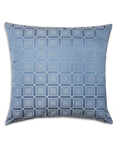 Pratesi Imperali Cotton Silk Jacquard Decorative Pillow, 22 X 22 In Blue