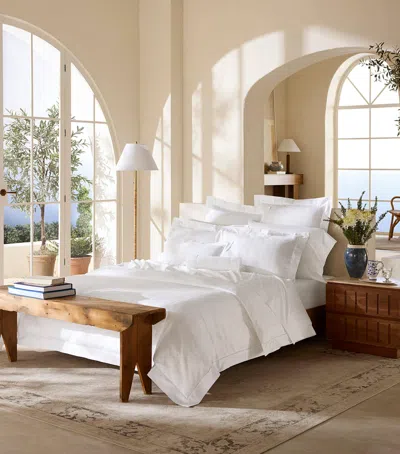 Pratesi Impero King Fitted Sheet In White