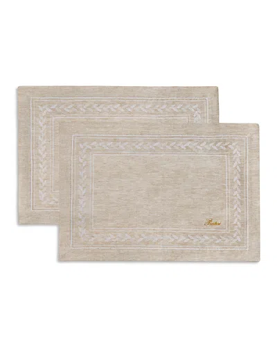 Pratesi Impero Oblong Placemats, 14 X 20, Set Of 4 In Neutral