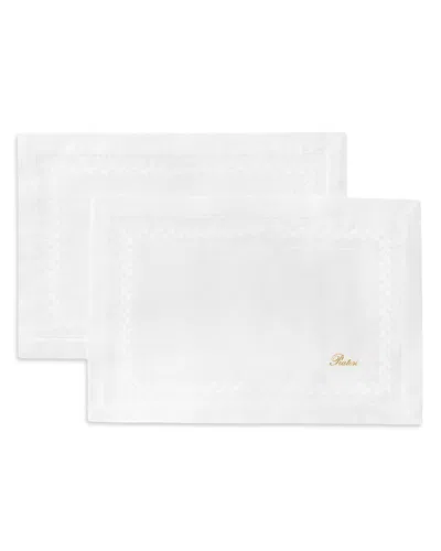 Pratesi Impero Oblong Placemats, 14 X 20, Set Of 4 In White