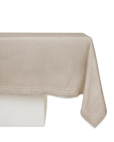 Pratesi Impero Round Tablecloth, 90 In Brown