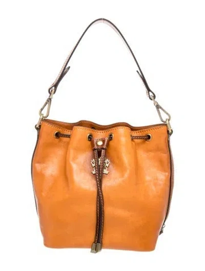 Pre-owned Pratesi Leather Bucket Bag In Brown