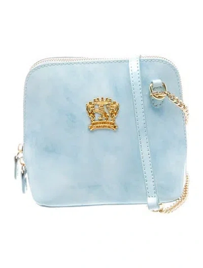 Pre-owned Pratesi Leather Clutch In Blue