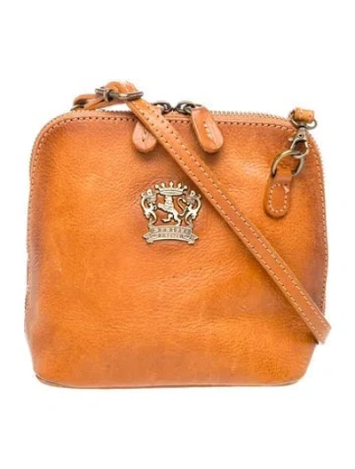 Pre-owned Pratesi Leather Crossbody Bag In Brown