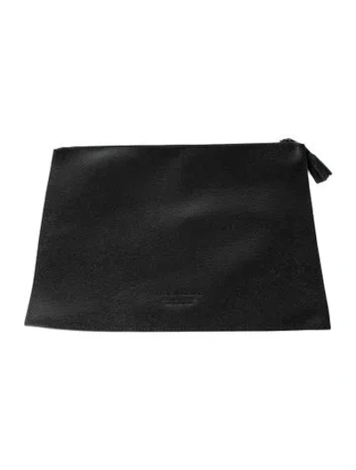 Pre-owned Pratesi Leather Portfolio. In Black