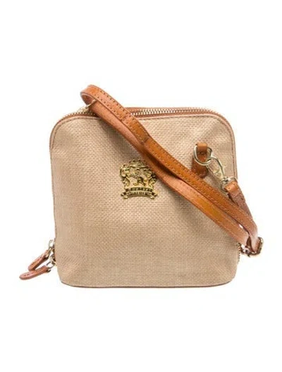 Pre-owned Pratesi Leather Shoulder Bag In Neutral