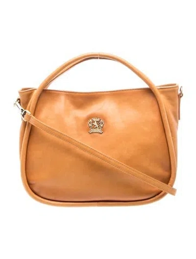 Pre-owned Pratesi Leather Top Handle Bag In Brown