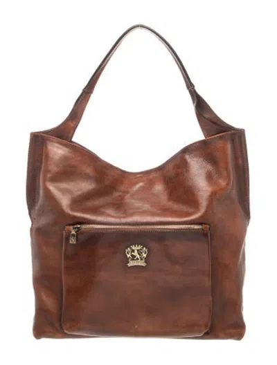 Pre-owned Pratesi Leather Tote In Brown
