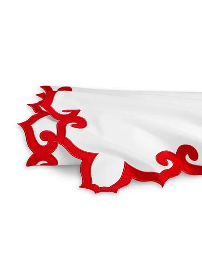 Pratesi Marrakesh Flat Sheet, Full Queen In White