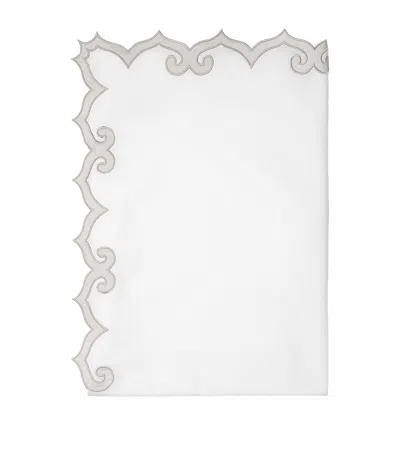 Pratesi Marrakesh King Flat Sheet In Silver