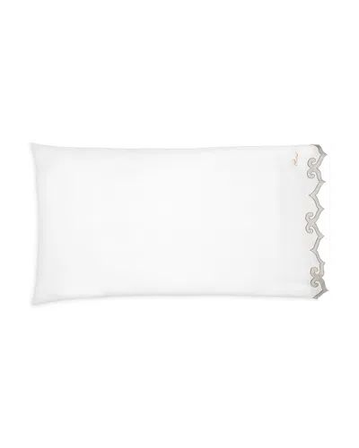 Pratesi Marrakesh King Pillowcase Set In White/sterling