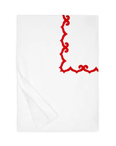 Pratesi Marrakesh Pique Blanket Cover, Full Queen In Red